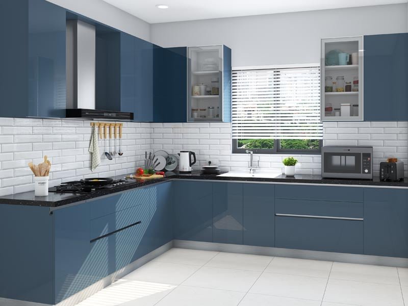 classic-blue-l-shaped-modular-kitchen-white-subway-tiles